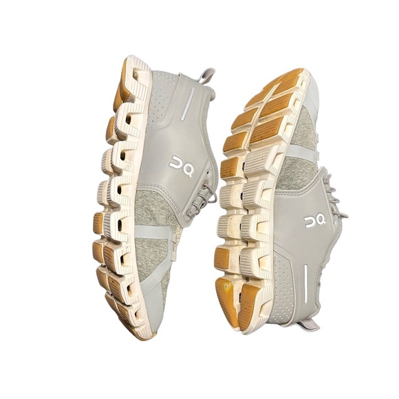 On Running Women’s 8.5 Cloud 5 Terry Sneaker Silver Grey & White Running Shoe - Picture 9 of 11